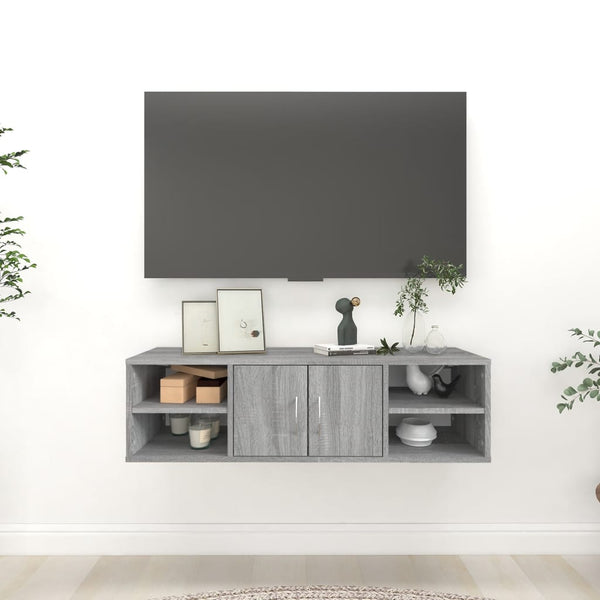 Graues Wandregal Michelangelo 102x30x29cm (Holz)