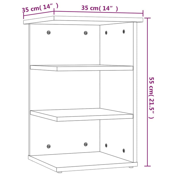 Räuchereiche Beistellschrank Medine 35x35x55cm (Holz)