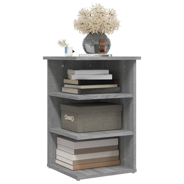 Grauer Beistellschrank Medine 35x35x55cm (Holz)
