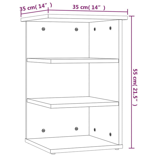 Grauer Beistellschrank Medine 35x35x55cm (Holz)