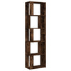 Räuchereiche-Bücherregal Filaldelfia 45x24x160cm (Holz)