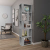 Graues Bücherregal Filadelfia 45x24x160cm (Holz)