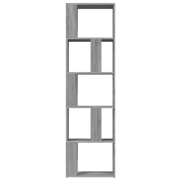 Graues Bücherregal Filadelfia 45x24x160cm (Holz)