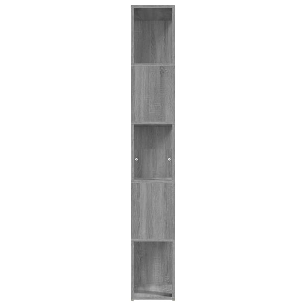 Graues Bücherregal Filadelfia 45x24x160cm (Holz)