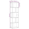 Graues Bücherregal Filadelfia 45x24x160cm (Holz)