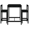 Schwarzes Outdoor-Barset Tiplon (3-teilig, Kiefer)