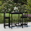 Schwarzes Outdoor-Barset Tiplon (3-teilig, Kiefer)