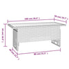 Grauer Gartentisch Regaip 100x50x43/63cm (Akazienholz und Polyrattan)