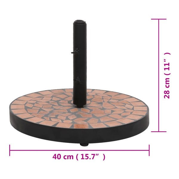 Terrakotta Sonnenschirmständer Giuli rund 12 kg