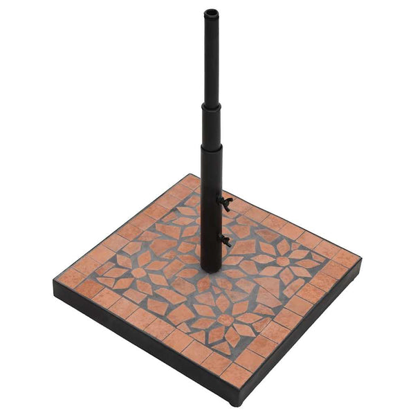 Terrakotta aurinkovarjon jalka Giulien neliö 12 kg