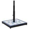 Blau-weißer Sonnenschirmständer Giulie (quadratisch 12 kg)