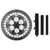 Schwarz-weißer Sonnenschirmständer Giuli rund (12 kg)
