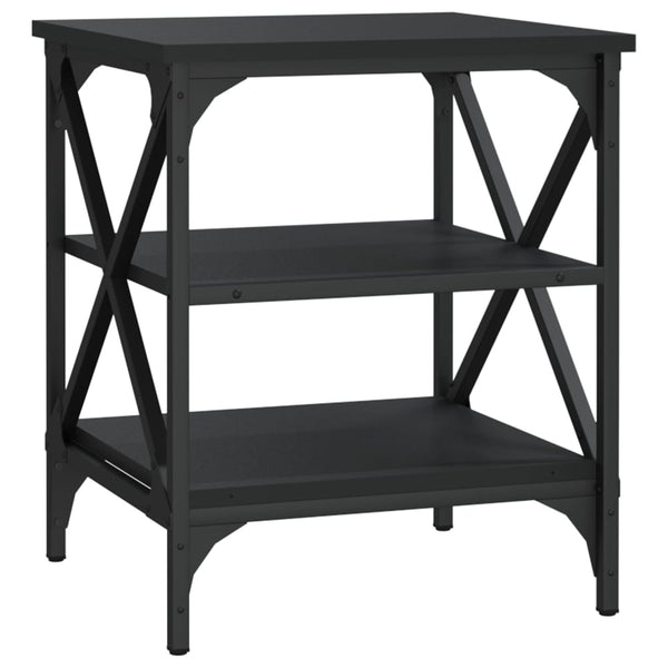 Schwarze Beistelltische Toliana 40x42x50cm (2 Stück Holz)