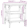 Grauer Beistelltisch Toliana 40x42x50cm (Holz)