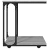 Grauer Beistelltisch mit Rollen Brio 50x35x55,5cm (Holz)