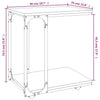 Grauer Beistelltisch mit Rollen Brio 50x35x55,5cm (Holz)