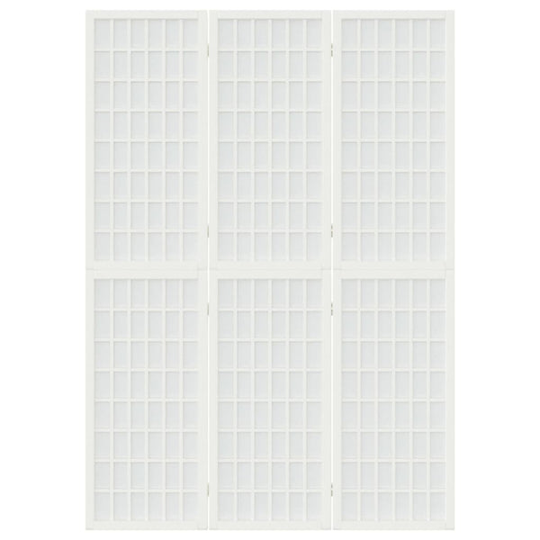Weißer Raumteiler 3 Paneele japanischer Stil Vartelica 120x170cm