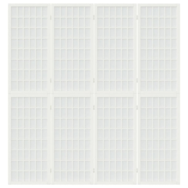 Valkoinen tilanjakaja 4 paneelia japanilaistyylinen Vartelica 160x170cm