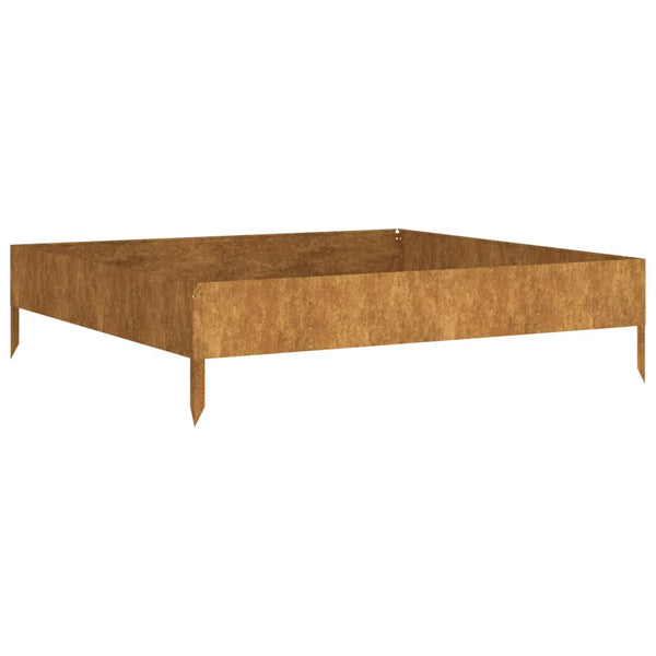 Corten teräs korotettu kukkalaatikko Fmircea 100x100x26cm