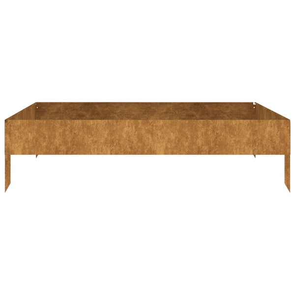 Corten teräs korotettu kukkalaatikko Fmircea 100x100x26cm