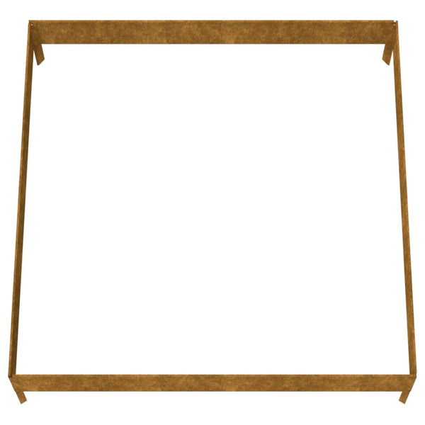 Corten teräs korotettu kukkalaatikko Fmircea 100x100x26cm