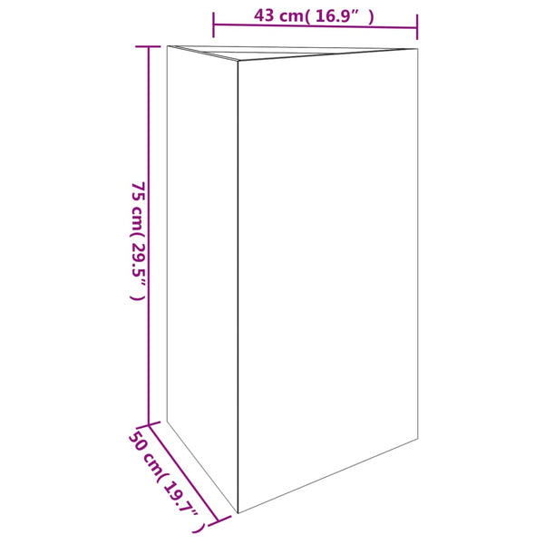 Cortenstahl Gartenblumenkasten Gemur 50x43x75cm