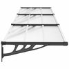 Schwarz-transparente Haustürüberdachung Sestilia 358,5x90cm (Polycarbonat)