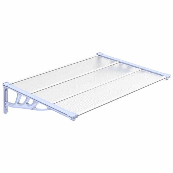 Harmaa ja läpinäkyvä ovikatos Clarise 122x90cm (polykarbonaatti)
