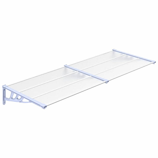 Harmaa ja läpinäkyvä ovikatos Clarise 239x90cm (polykarbonaatti)