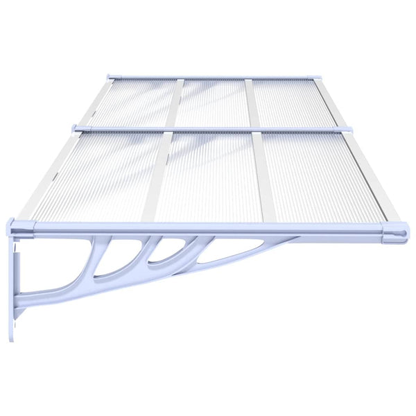 Harmaa ja läpinäkyvä ovikatos Clarise 239x90cm (polykarbonaatti)