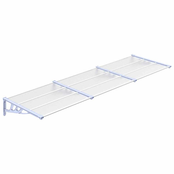 Graues und transparentes Türvordach Clarise 297,5x90cm (Polycarbonat)
