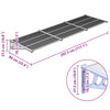 Graues und transparentes Türvordach Clarise 297,5x90cm (Polycarbonat)