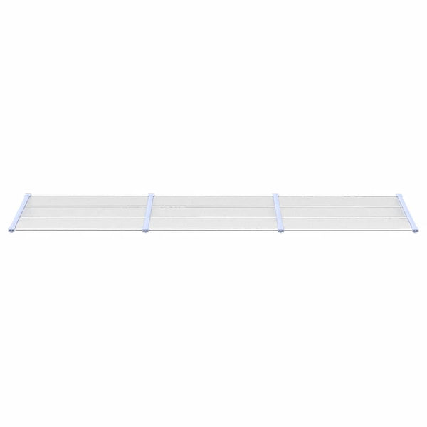 Harmaa ja läpinäkyvä ovikatos Clarise 358,5x90cm (polykarbonaatti)