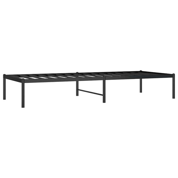 Schwarzes Metallbettgestell Necsoiu 75x190cm
