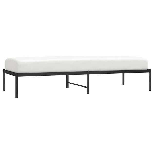 Schwarzes Metallbettgestell Necsoiu 75x190cm