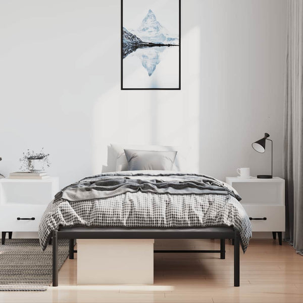 Musta sängynrunko Necsoiu 100x200cm (metalli)