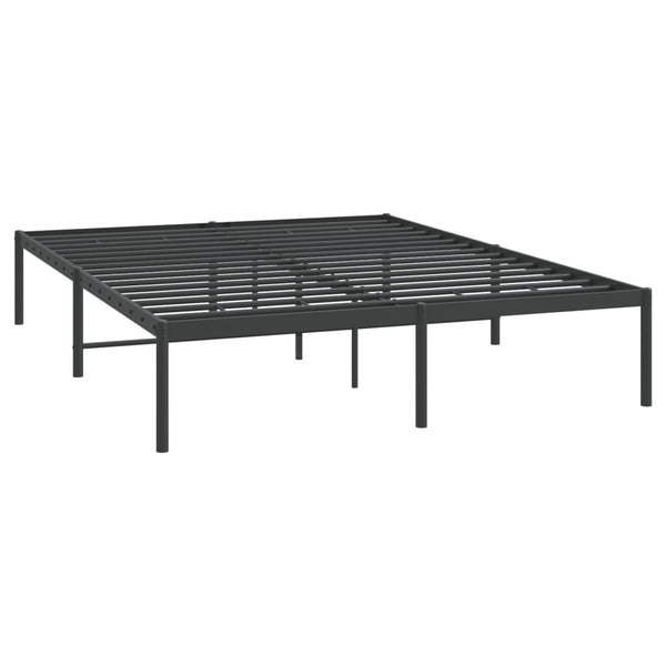 Musta metallinen sängynrunko Necsoiu 150x200cm