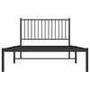 Schwarzes Metallbettgestell mit Kopfteil Necsoiu 107x203cm
