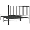 Schwarzes Metallbettgestell mit Kopfteil Necsoiu 107x203cm