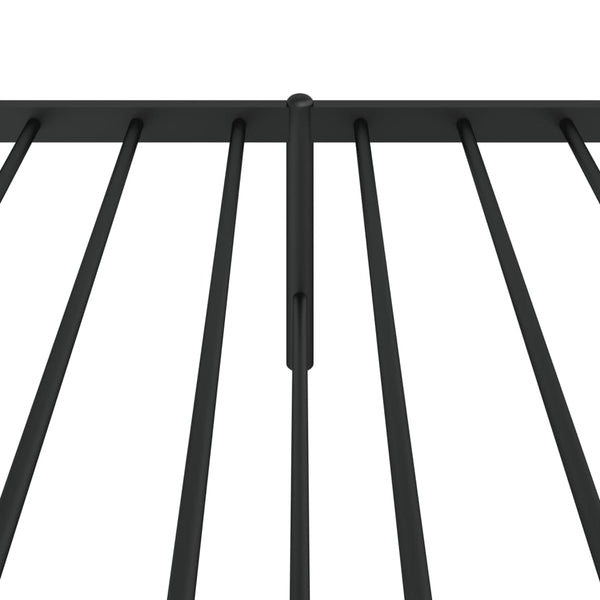 Schwarzes Metallbettgestell mit Kopfteil Necsoiu 107x203cm
