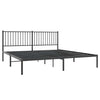 Schwarzes Metallbettgestell mit Kopfteil Necsoiu 183x213cm