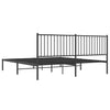 Schwarzes Metallbettgestell mit Kopfteil Necsoiu 183x213cm