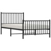 Schwarzes Metallbettgestell mit Kopfteilen Necsoiu 100x200cm