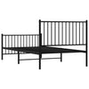 Schwarzes Metallbettgestell mit Kopfteilen Necsoiu 100x200cm