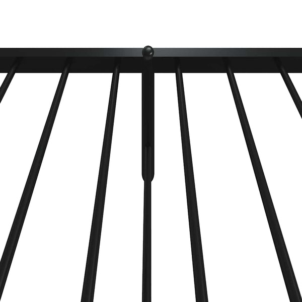 Schwarzes Metallbettgestell mit Kopfteilen Necsoiu 100x200cm