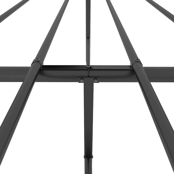 Schwarzes Metallbettgestell mit Kopfteil und Fußteil Necsoiu 140x200cm