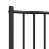Musta metallinen sängynpääty Smil 75cm