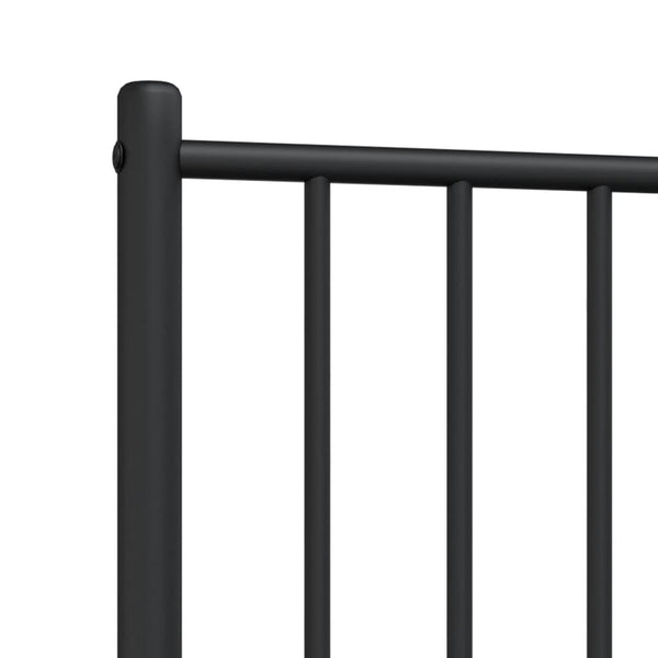 Musta metallinen sängynpääty Smil 75cm
