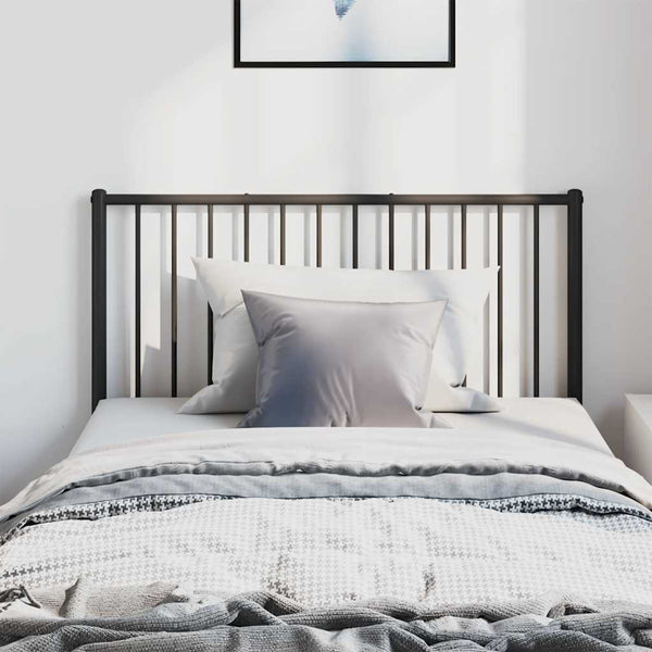 Schwarzes Metallkopfteil Smil 100cm