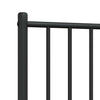 Schwarzes Metallkopfteil Smil 100cm